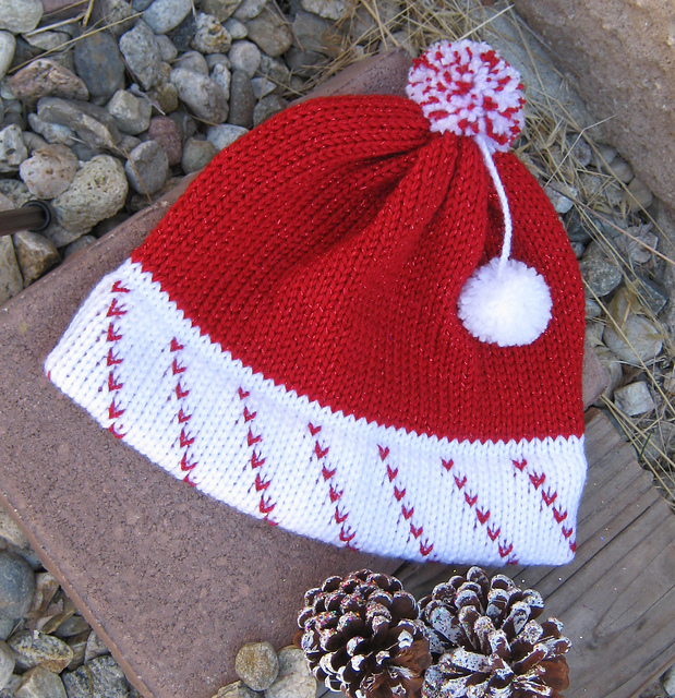 Diagonal Striped Santa Hat