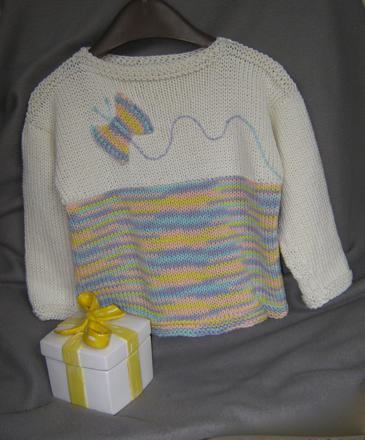 Candy Color Butterfly Pullover