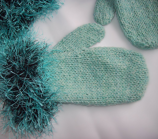 Mittens with Foxy Fur Cuffs