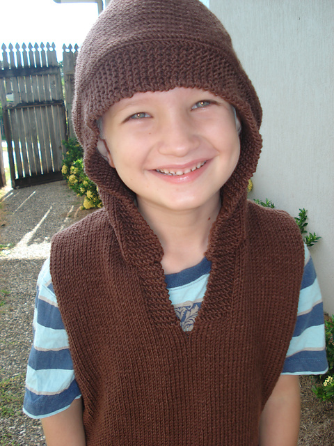 #11b Vest with splits and optional hood