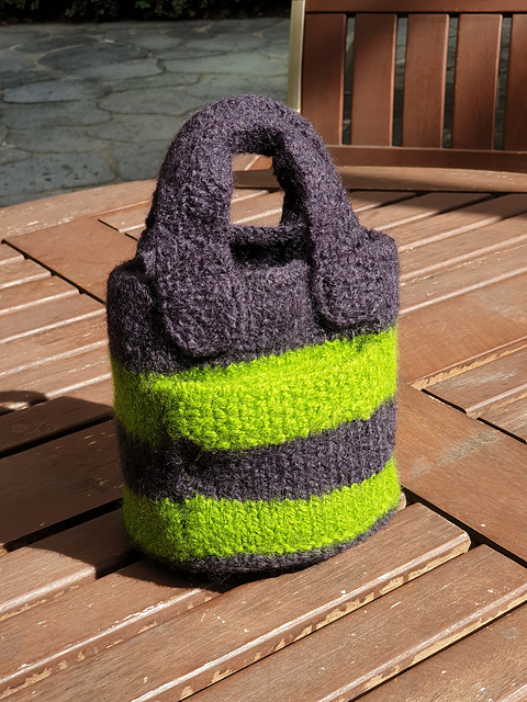 Stripy Felted Mini Bag
