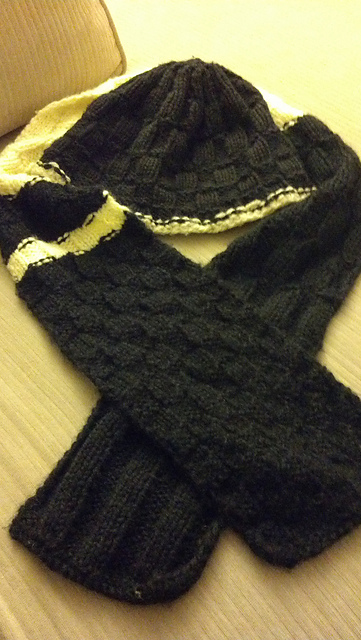 Basketweave Hat & Scarf