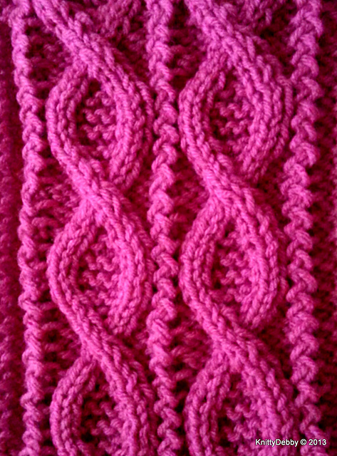 Entwined Paths Aran scarf