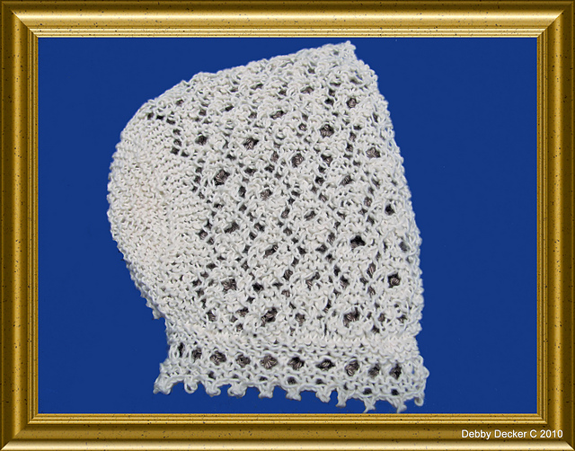Hannah's Lace Baby Bonnet