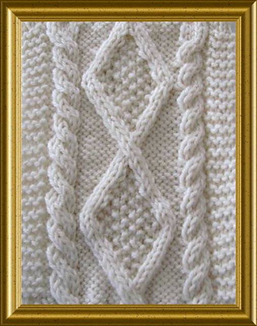 Diamond Aran Style Scarf