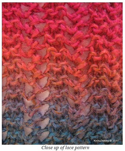 Easy to Knit Reversible Lace Shawl
