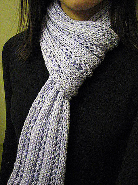 Scarf with Faggot Lace