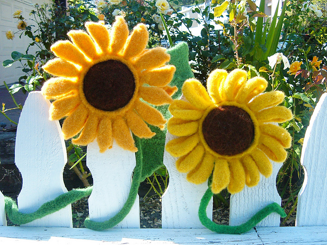 Felted Sunflower