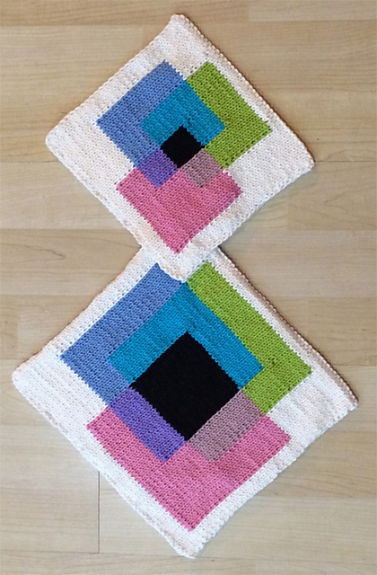 Placemat and Pot Holder with Square Venn Diagram