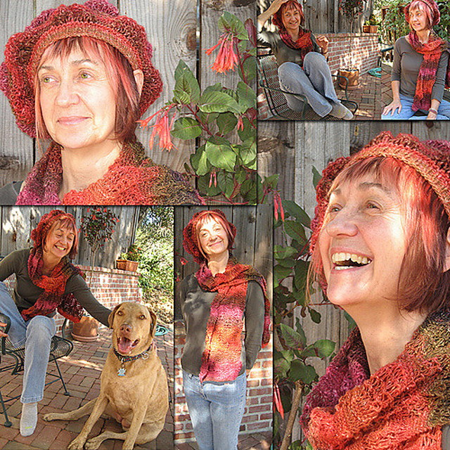 Bubble Wrap Beret and Scarf