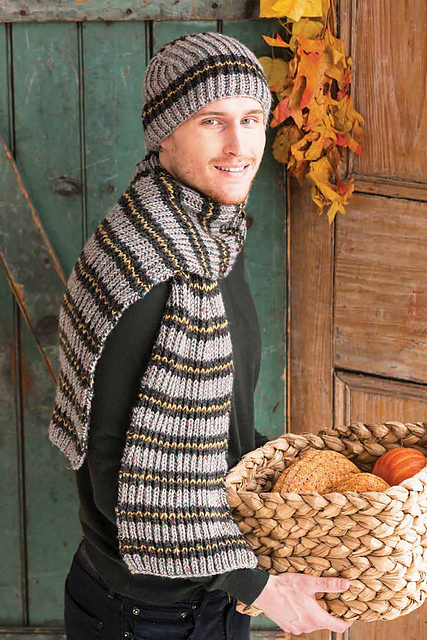 #18 Fisherman's-Rib Cap and Scarf