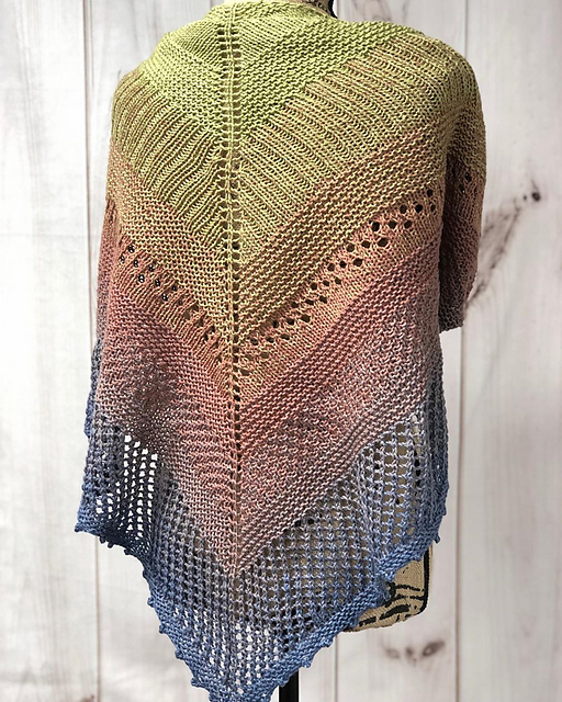 Rainbow Autumn Zen Shawl