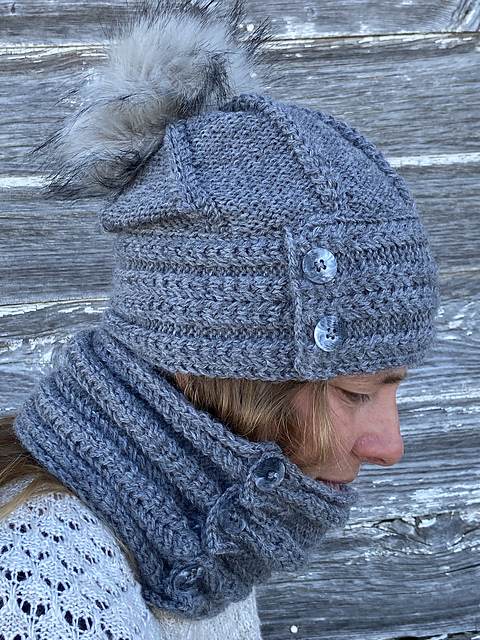 The Chill of Winter Hat and Cowl Set
