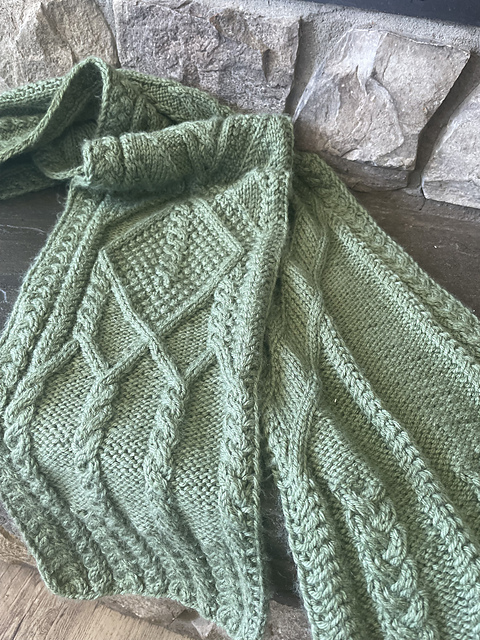 A Journey of Cables Scarf
