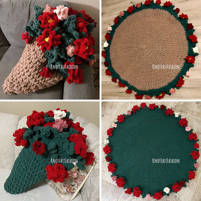 Weights 4-7 Poinsettia Bouquet Blanket