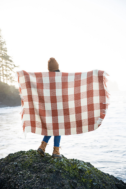 Ravelry Gingham Throw Blanket pattern by Delia Randall