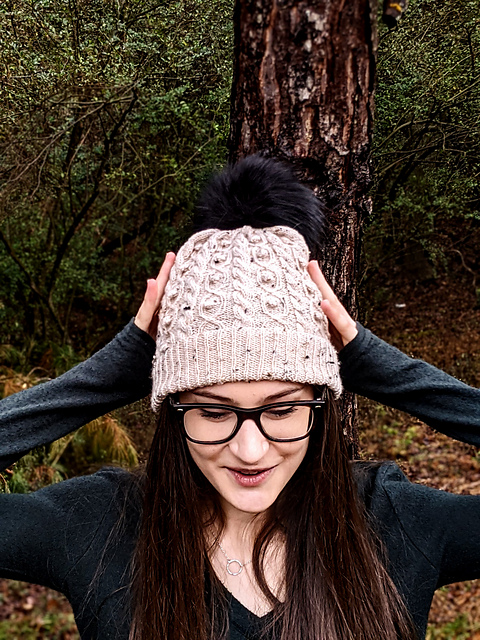 Spots and Cables Hat