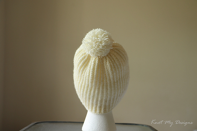 Buff White Ribbed Hat