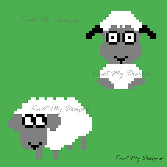 Ravelry: C2C Expressive Sheep Blanket Graph pattern by Apeksha Prasad