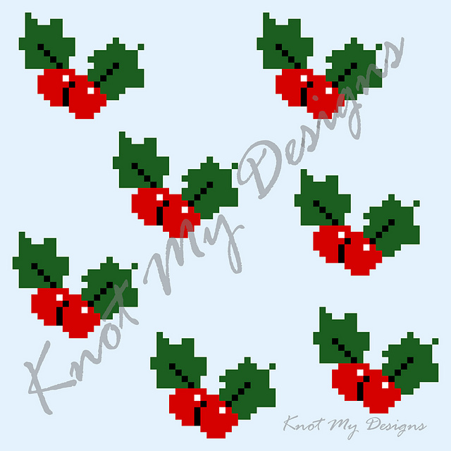 C2C Holly Leaf Throw Graph