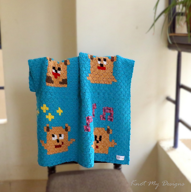C2C Bear Spirits Baby Blanket Graph