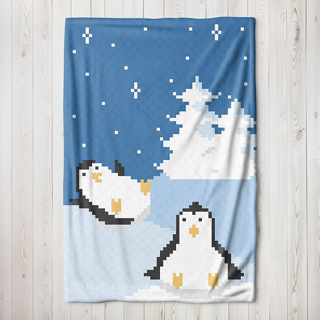 Winter Penguins C2C Blanket