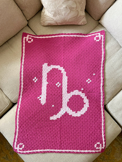 Capricorn Astrology C2C Blanket