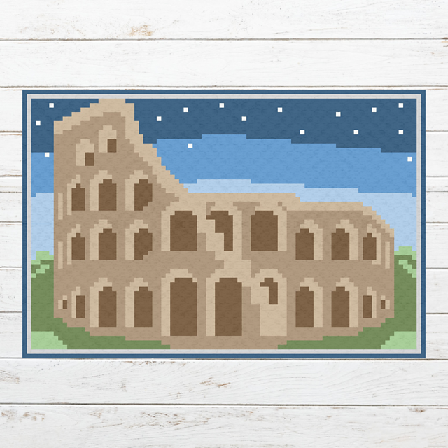Rome Colosseum C2C Blanket