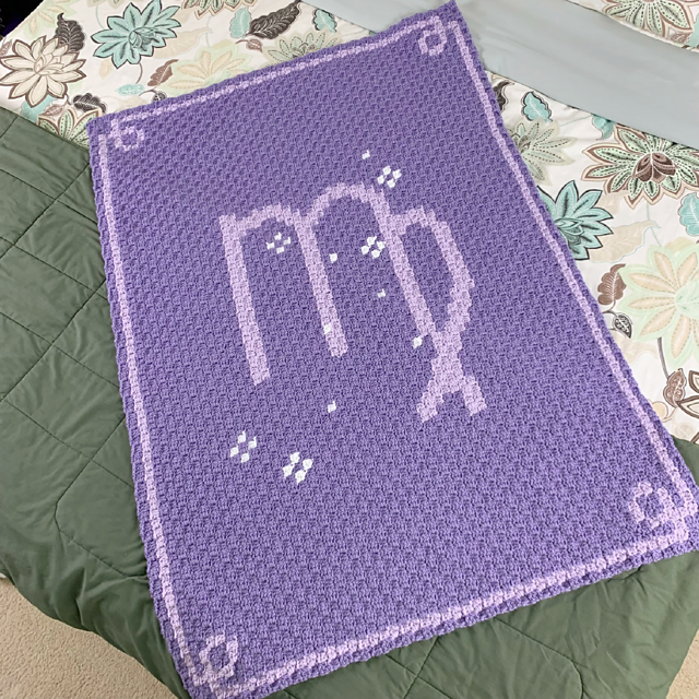 Virgo Astrology C2C Blanket