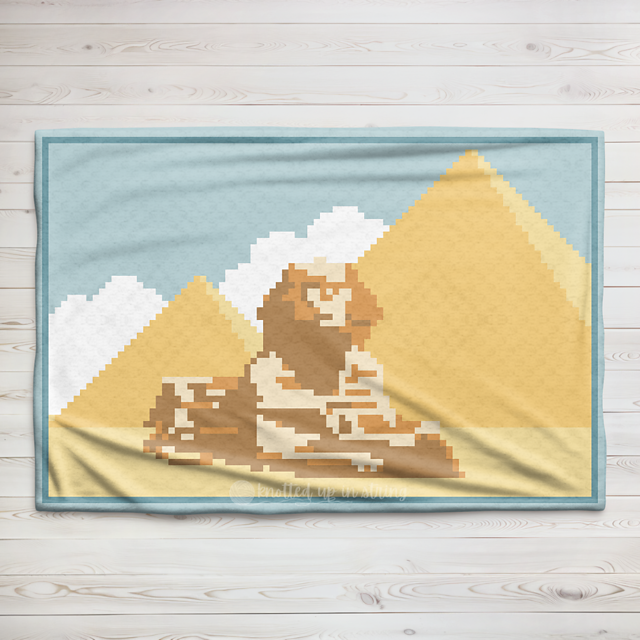 Sphinx and Pyramids C2C Blanket