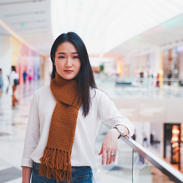 Moss Stitch Scarf