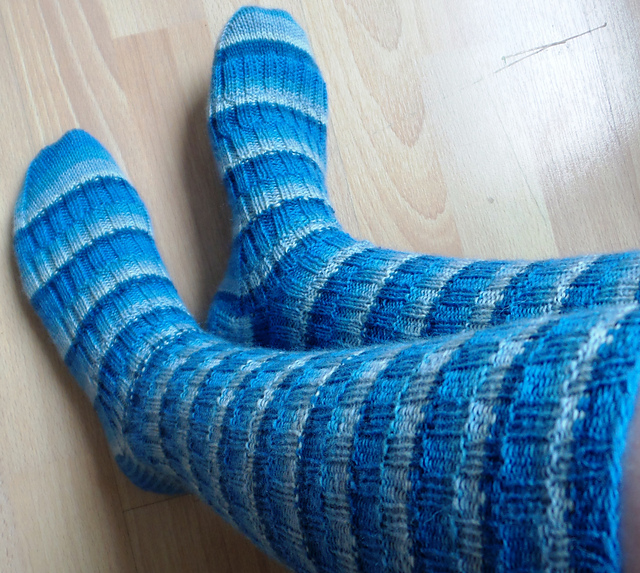 Simple 2x2 Rib Stockings
