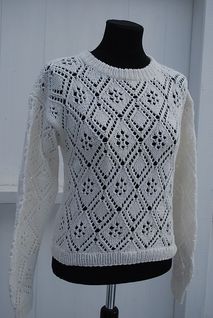 Lace sweater and scarf
