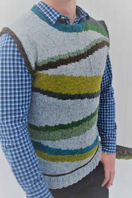 Men´s vest with stripes