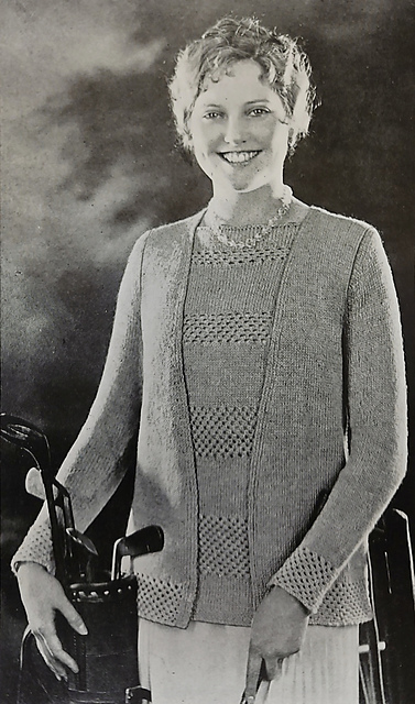 Lady's Sweater and Sleeveless Coat No. 2206