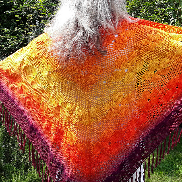shawl "flower power"
