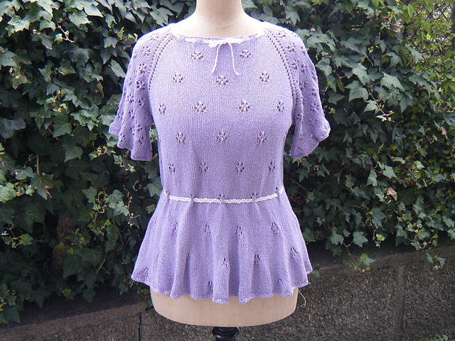 Raglan top down "mille fiori"