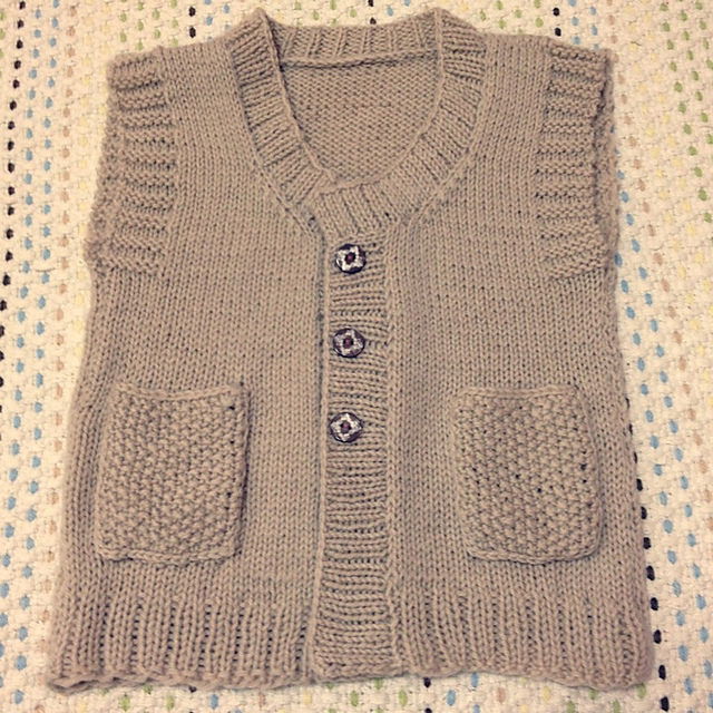 #27.28 simple vest（ポケットつきシンプルベスト）