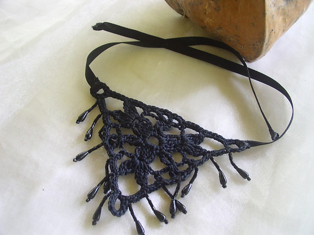 Anklets and Necklace in Black