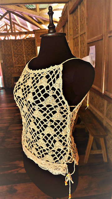 Ivory Lace-Up Top v. 1