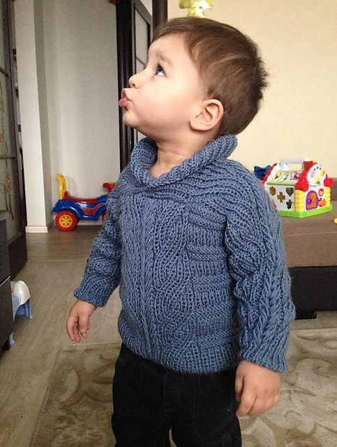 Brioche Stitch Baby Sweater