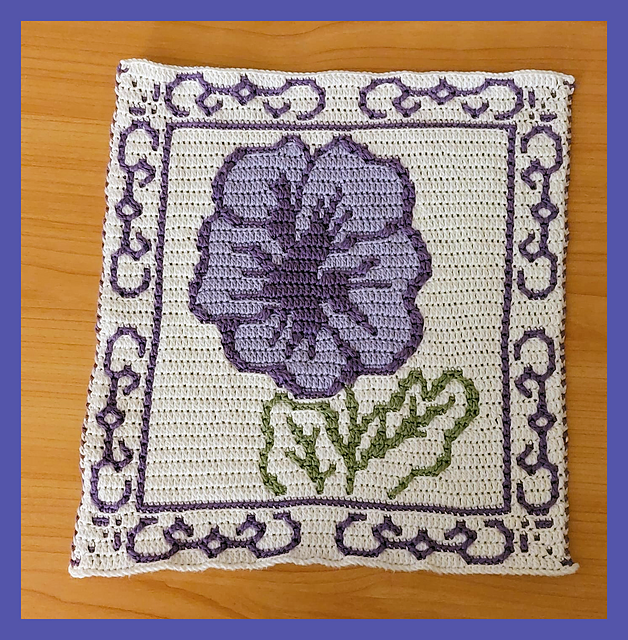 Mosaic Birth flowers violet