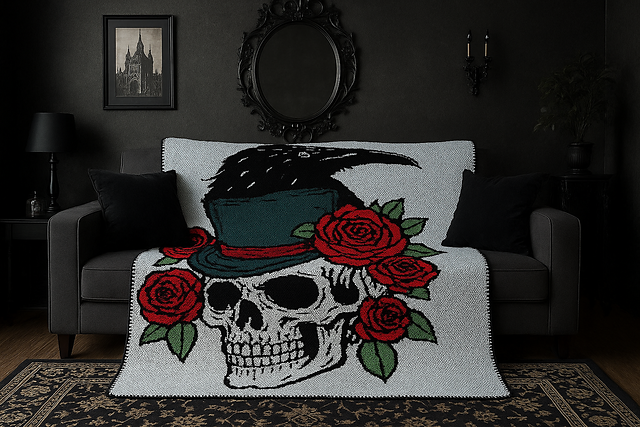 Mosaic Skull and roses