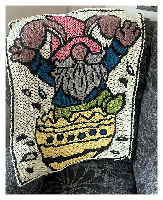 Mosaic Easter bunny Gnome