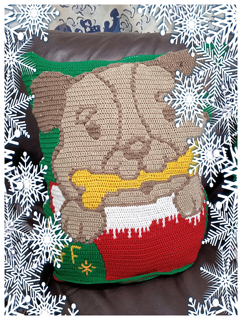 Mosaic Christmas Dog