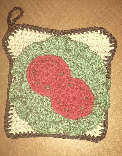Lettuce and Tomato Sandwich Potholder