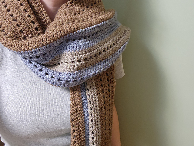 Oversized Striped Scarf