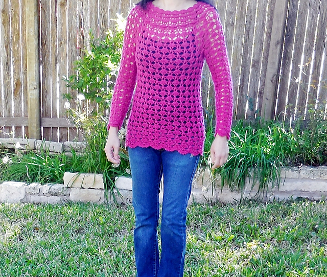 #8 Fan Stitch Pullover