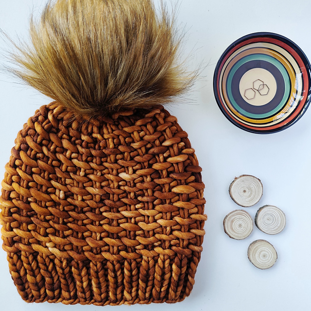 Wicker Basket Beanie