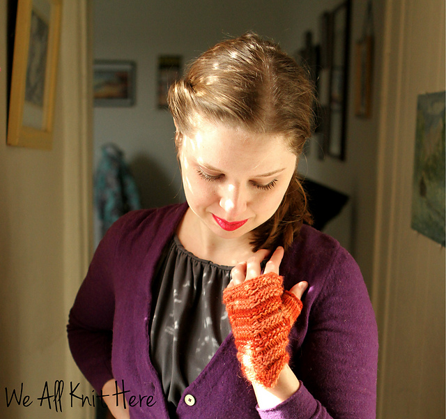 Chevron Fingerless Gloves